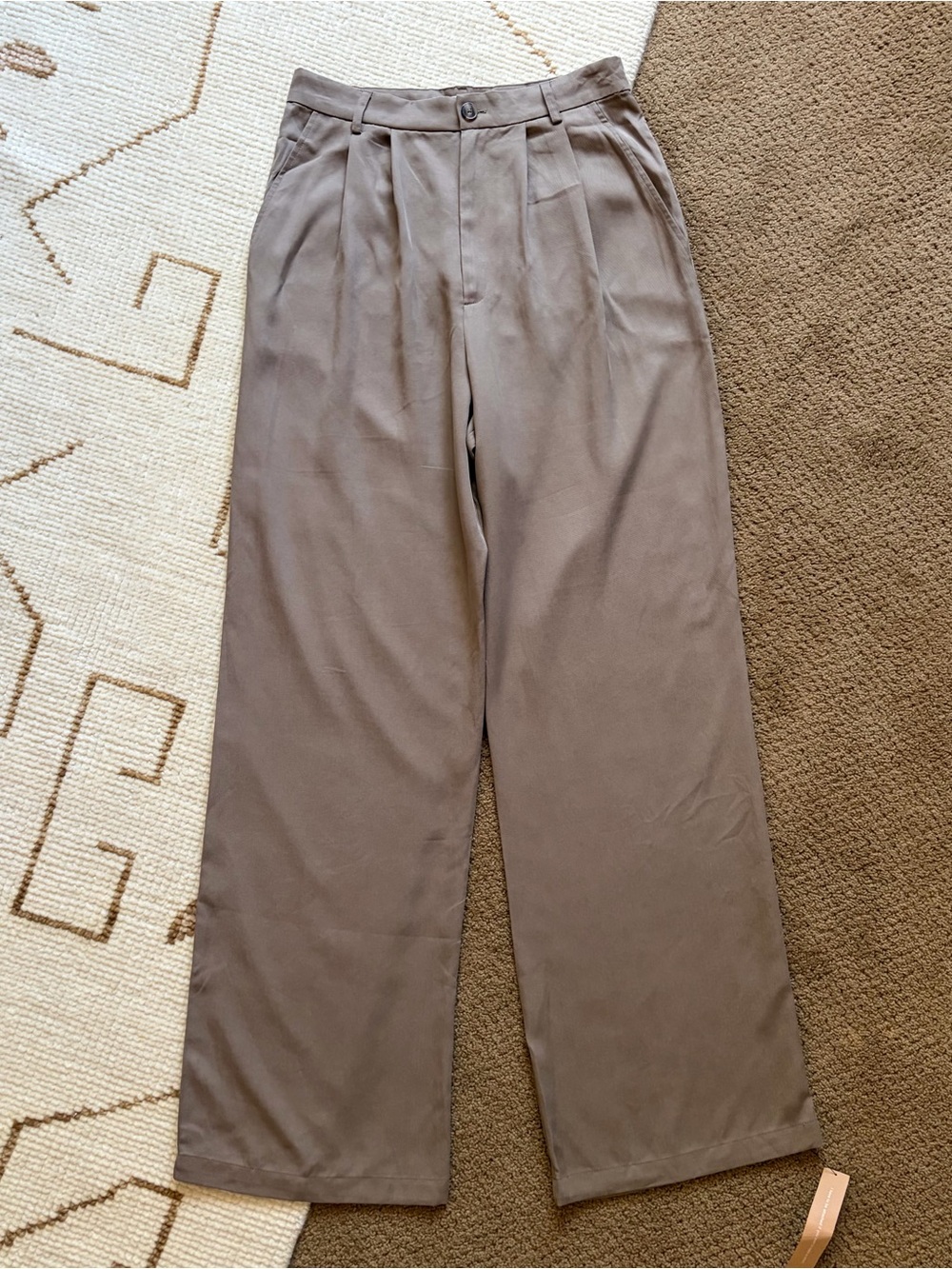 Reformation NWT Mason Trouser Pant Mushroom 6